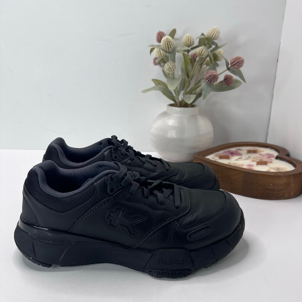 Kuru Kinetic 2 Anit-Slip Comfort Sneaker Smokestack Black Women 9 Wide
